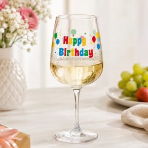 Sklenice na víno Happy Birthday