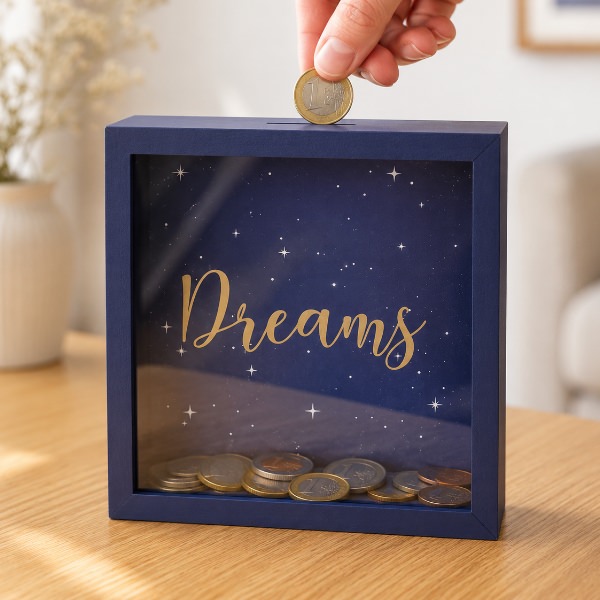 Dřevěná pokladnička Dreams