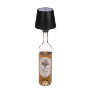 Stolní LED lampa na láhev - černá