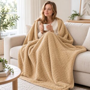 Elektrická deka 180 x 130 cm Ruhhy - hnědá